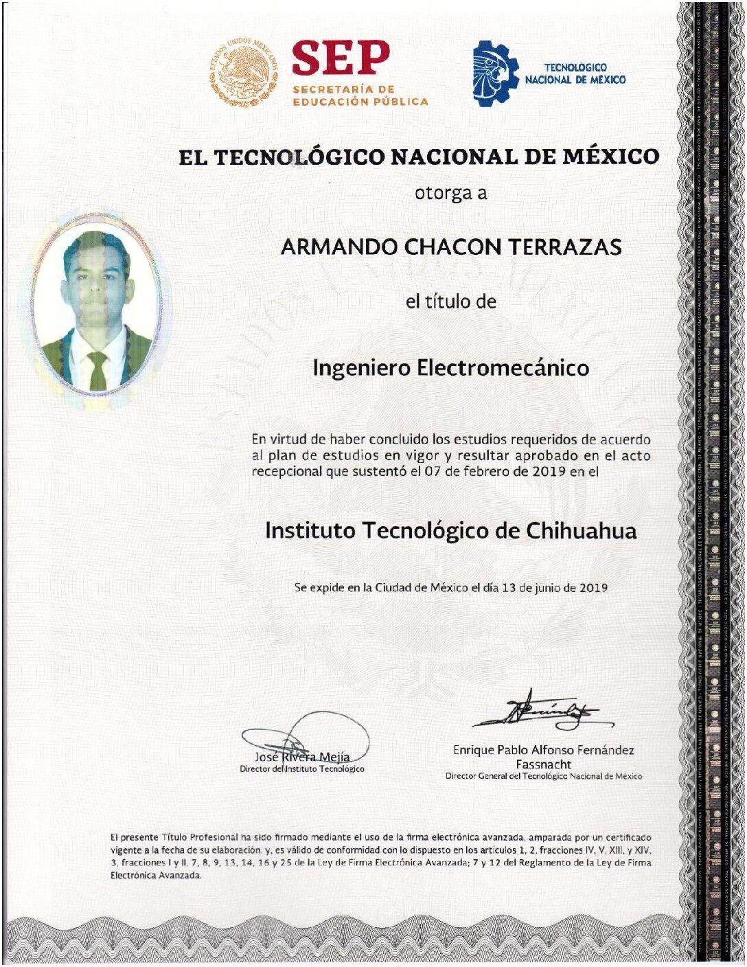 Mechanical Design-SolidWorks-Armando Chacon Terrazas